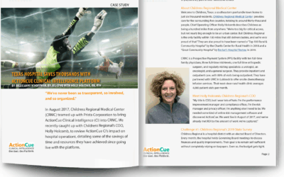 Texas Hospital Saves Thousands with ActionCue Clinical Intelligence Platform